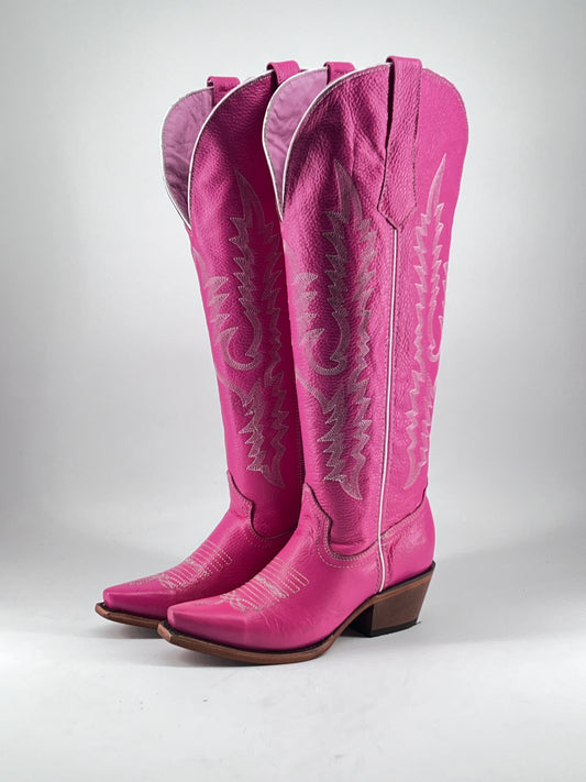 Alexa Aguila Tall Wide Calf Friendly Snip Toe Cowgirl Boot