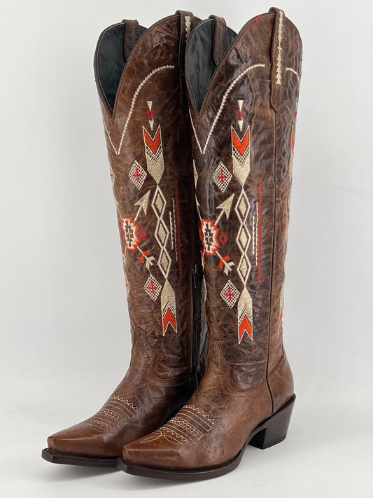 Azteck Edition Tall Snip Toe Cowgirl Boot