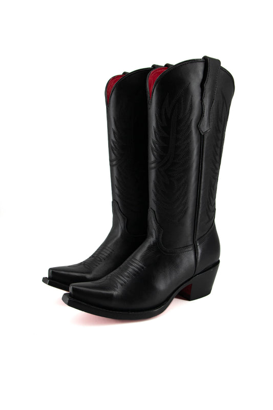 Ruby Ebano Red Sole Snip Toe Cowgirl Boot