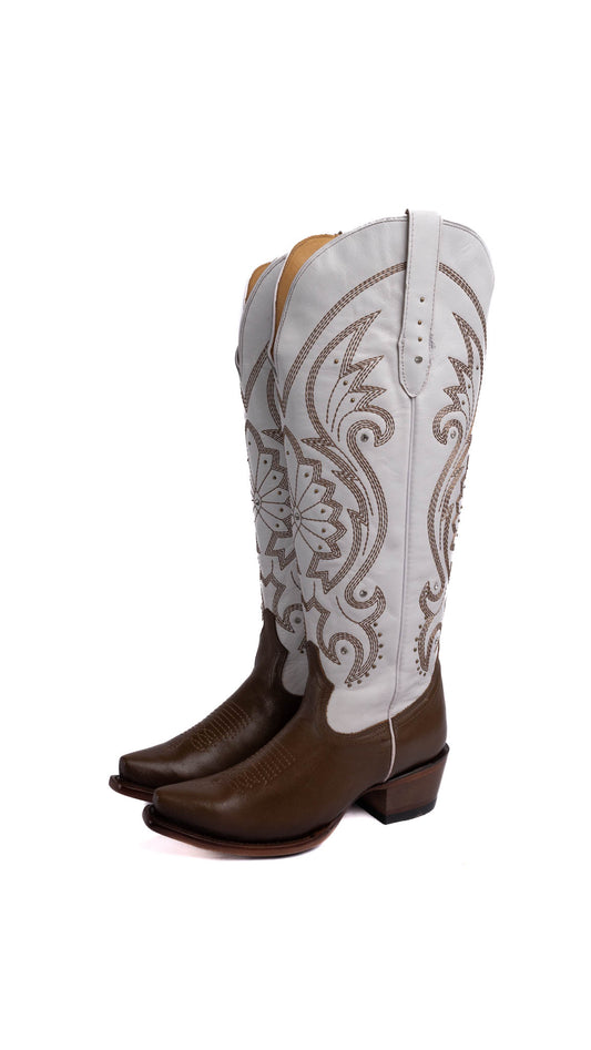 Bonie Tall Wide Calf Friendly Snip Toe Cowgirl Boot