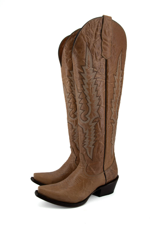 Scarlett Tall Wide Calf Friendly Snip Toe Cowgirl Boot