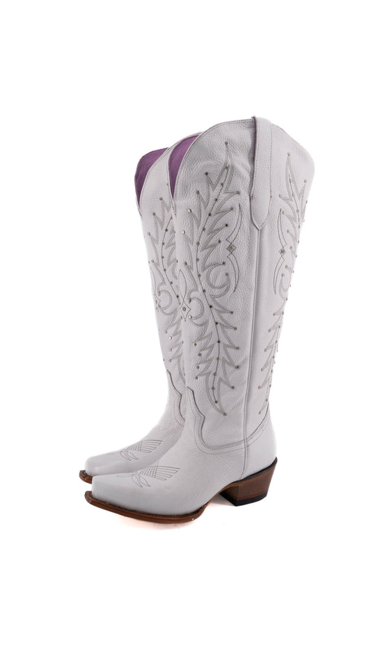 Paulina Tall Wide Calf Friendly Snip Toe Cowgirl Boot