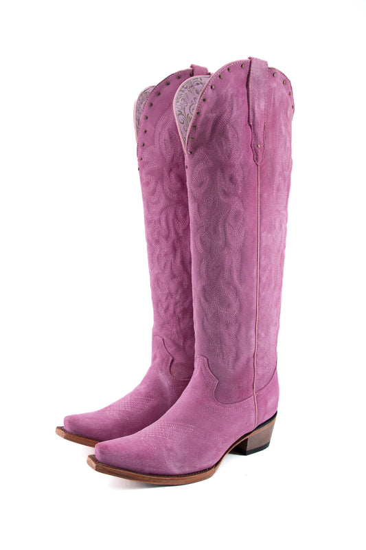 Angie Gamuza Tall Snip Toe Cowgirl Boot