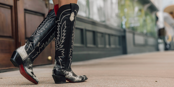 CC High Boots 40mm Black Cowhide