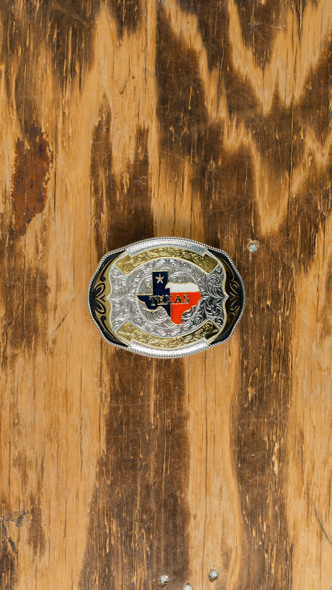 Oval Texas belt buckle