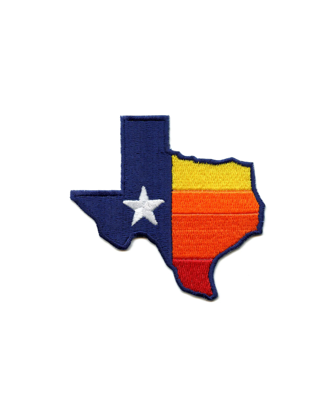 Houston State of Texas Flag Rainbow Baseball Patch