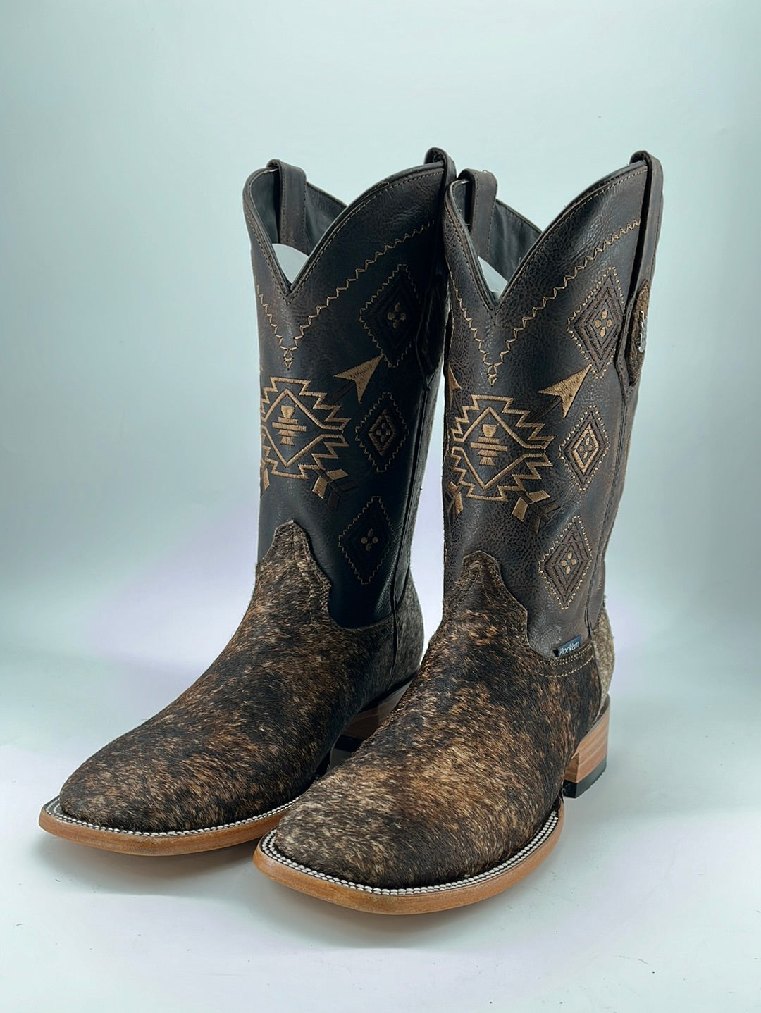 Cowhide Leather Double Buckle Men's Boots