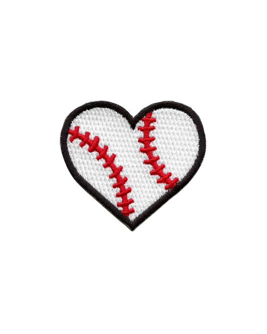 Baseball Heart Hat Patch