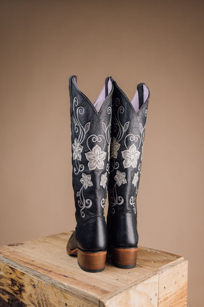 Leilani Rodeo Flower Square Toe Tall Boot