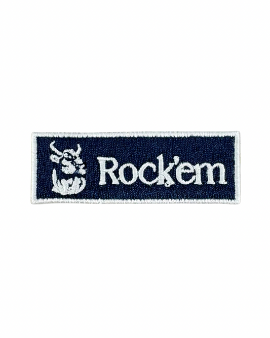 Rock'em Blue Rectangle Hat Patch 2024