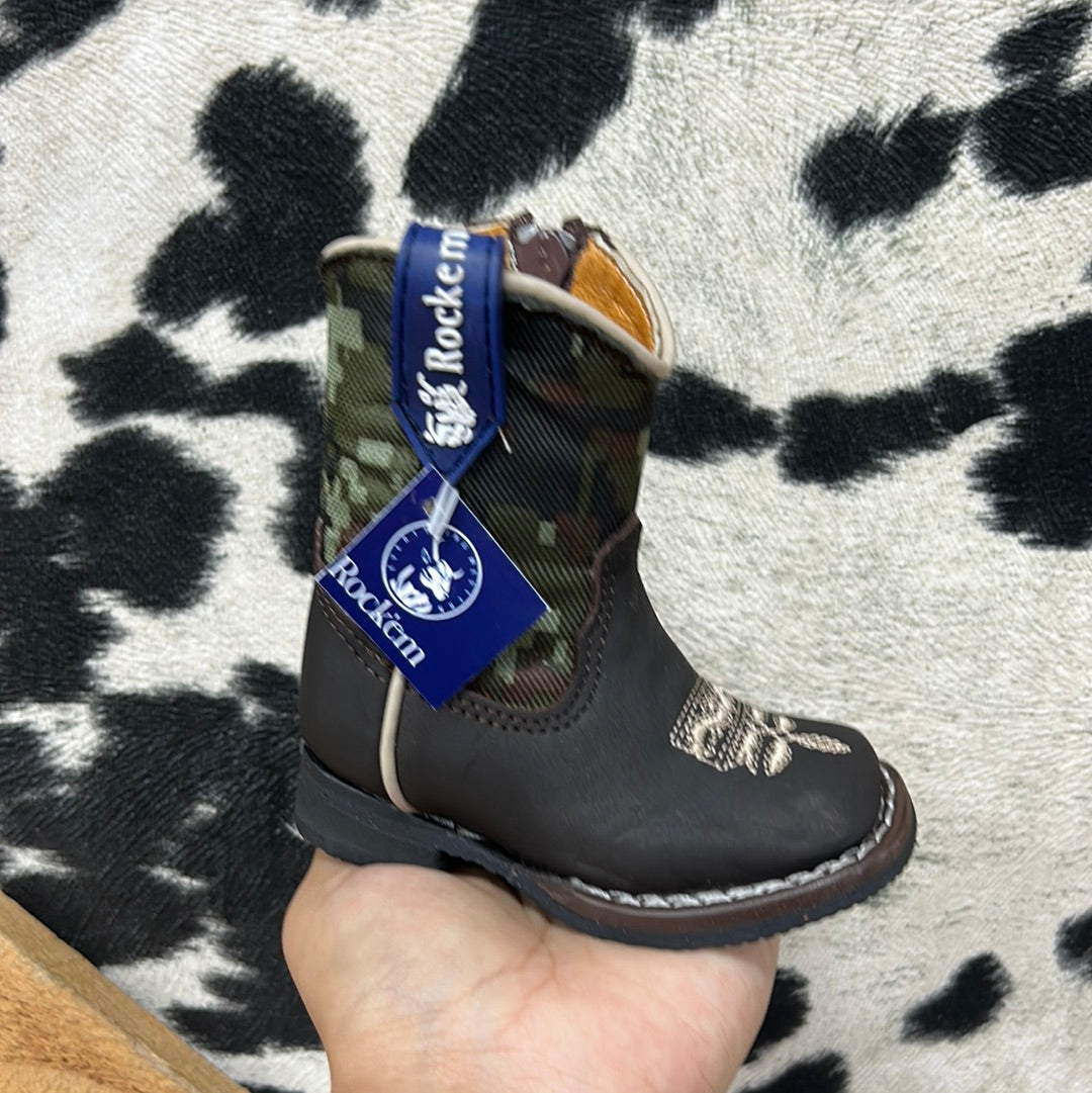 Baby Boy Camouflage Verde Boots