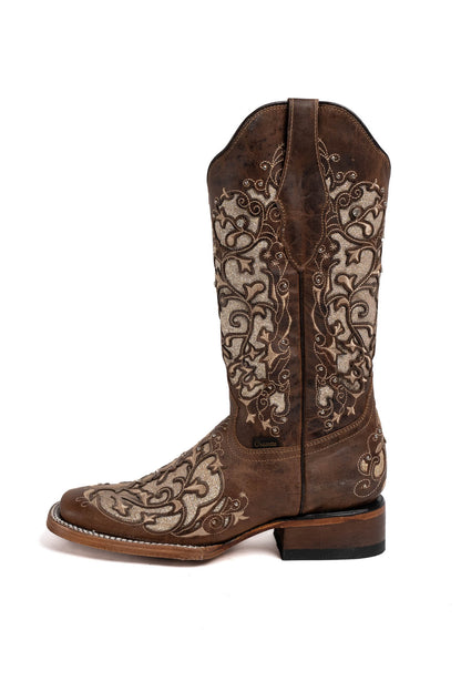 Flora Square Toe Cowgirl Boot
