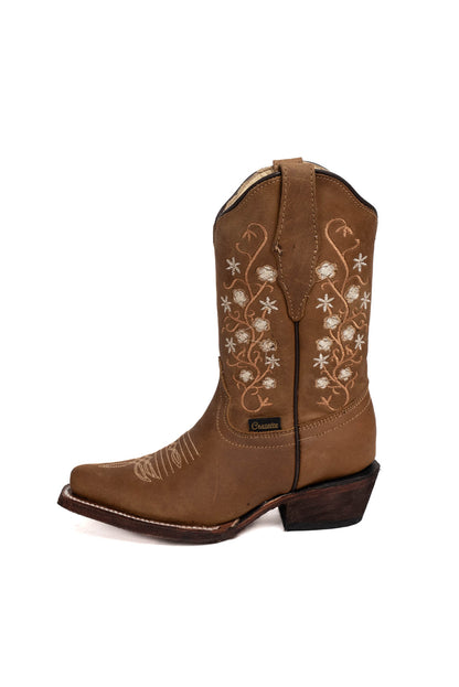 Little Flor De Estrella Retro Cowgirl Boot