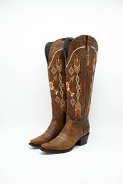 Azteck Edition Wide Calf Friendly Tall Snip Toe Cowgirl Boot