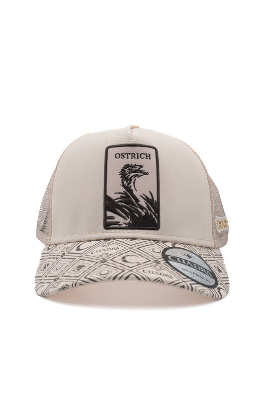 CUADRA Brown Cap with Embroidery Ostrich Patch