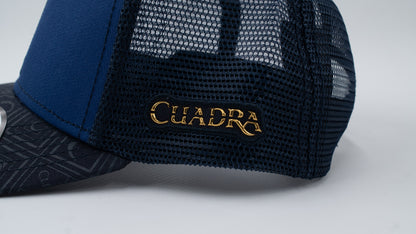 CUADRA Blue Cap with Embroidery Lizard Patch
