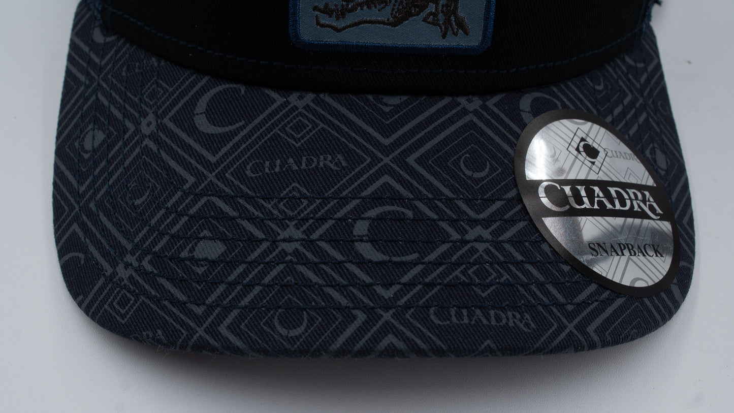 CUADRA Blue Cap with Embroidery Alligator Patch