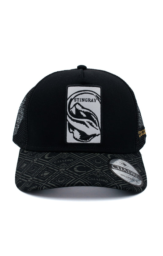 CUADRA Grey Cap with Embroidery Stingray Patch