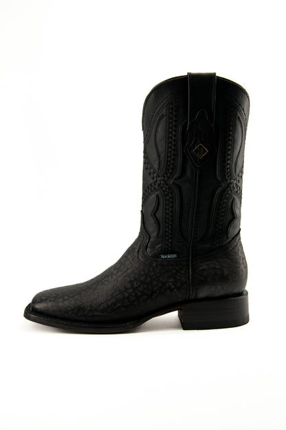 Men's Imit. Cuello De Toro Square Toe Cowboy Boots