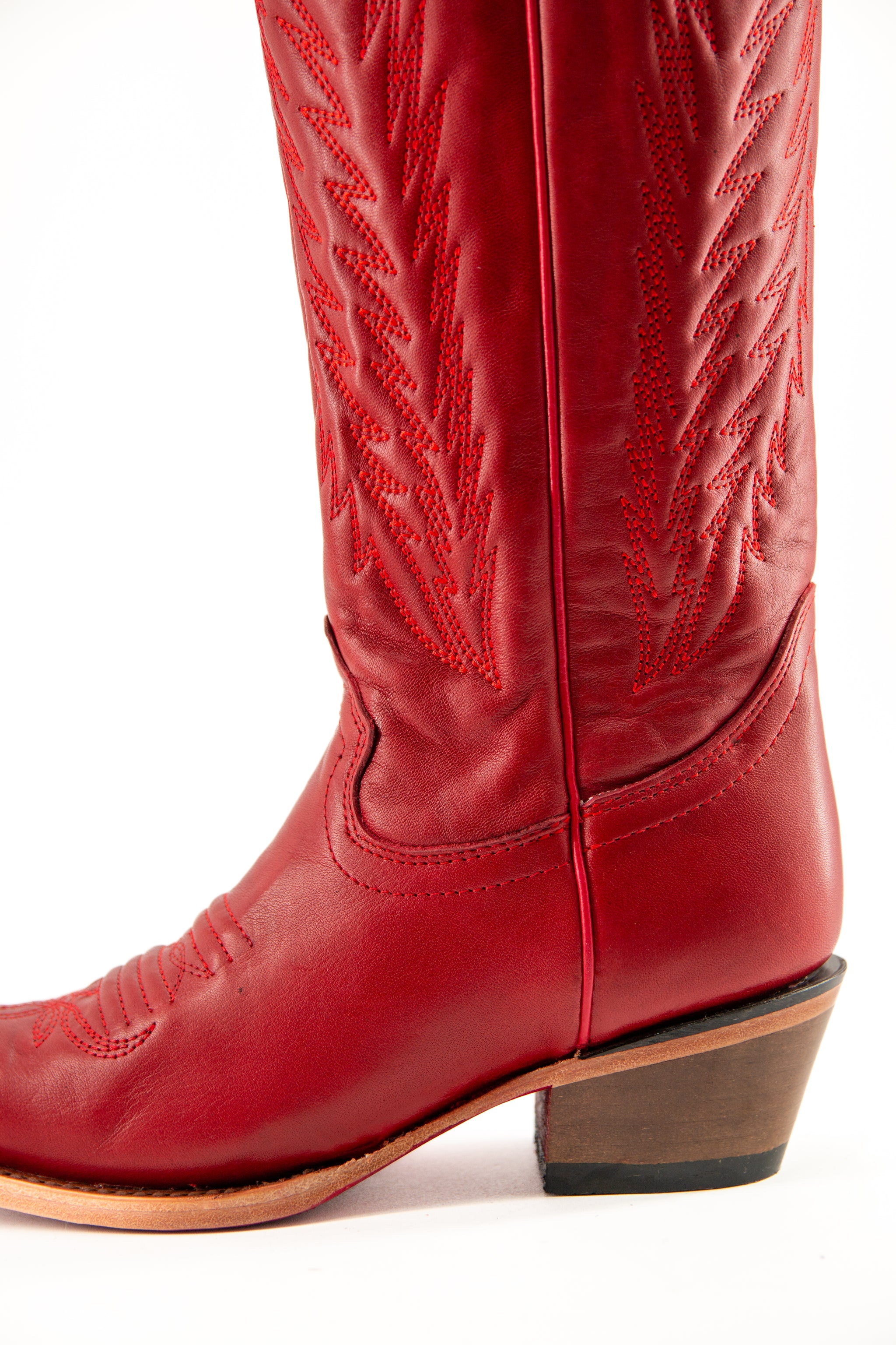 Valentina Tall Red Bottom Snip Toe Cowgirl Boot – Rock'Em