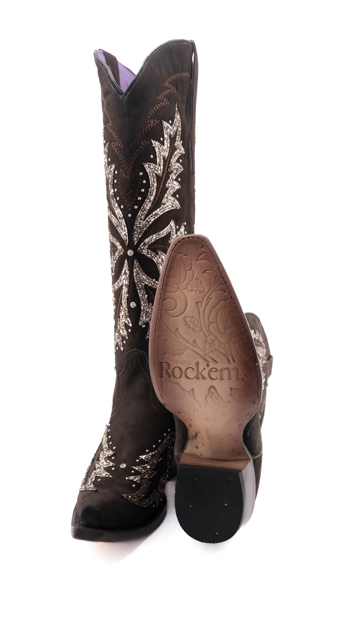 Janiss Nobuck Tall Snip Toe Cowgirl Boot