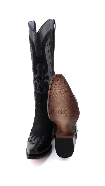 Kat Nobuck Tall Snip Toe Cowgirl Boot