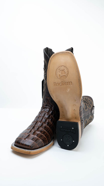 The Men Alligator Square Toe Boots