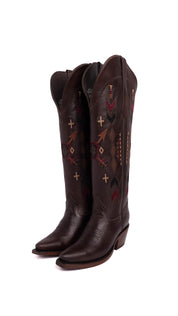 Azteck Edition Wide Calf Friendly Tall Snip Toe Cowgirl Boot