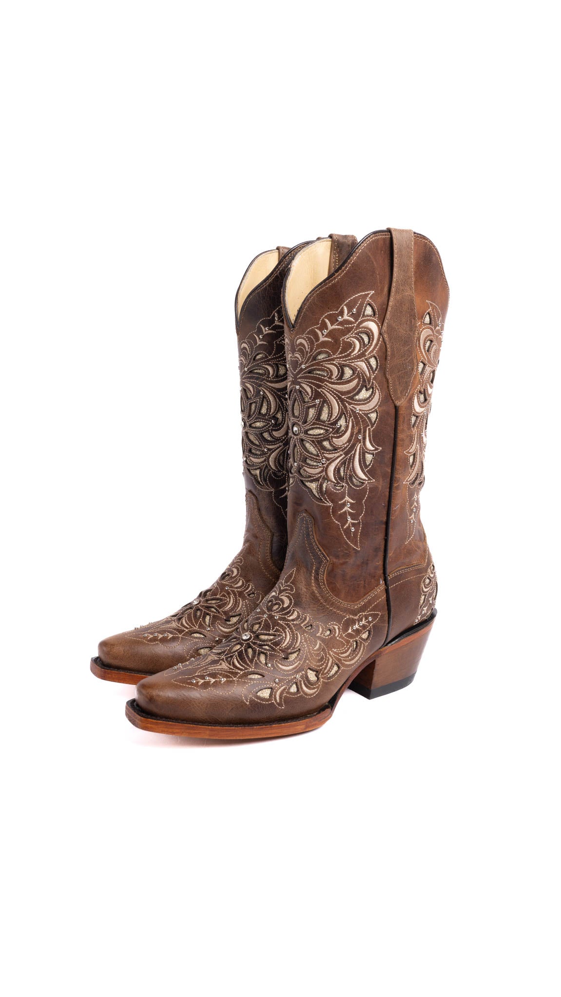 Country Pull Up Cuero Retro Cowgirl Boots
