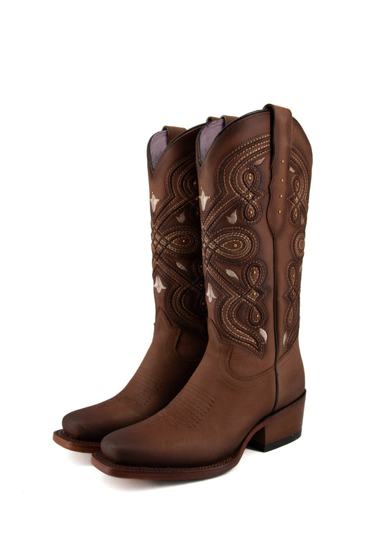 Andrea Crazy Nuez Cowgirl Boot