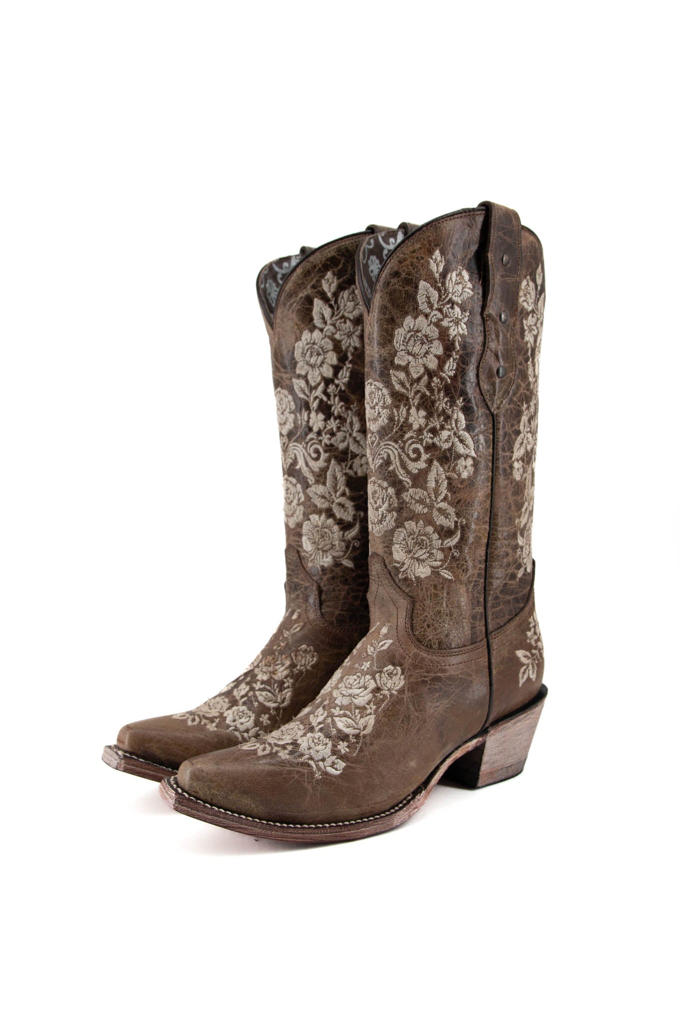 619 - Maricela Crater Cafe Snip Toe Cowgirl Boot