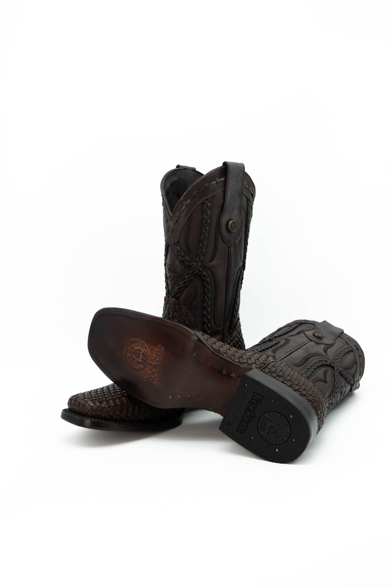 Men's Tejido Pull Up Rodeo Cowboy Boots