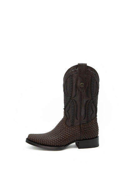 Men's Tejido Pull Up Rodeo Cowboy Boots