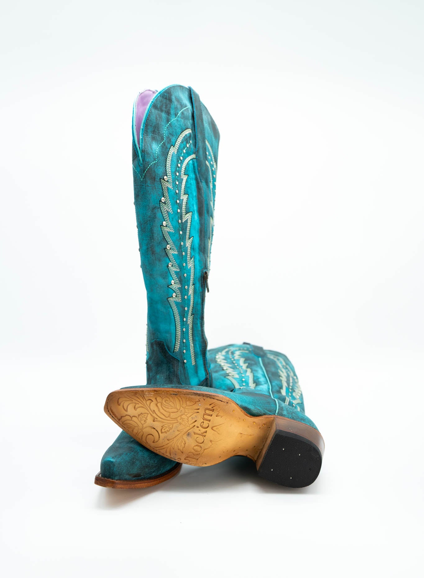 Est. Carolina Monett Turquia Tall Wide Calf Friendly Cowgirl Boot