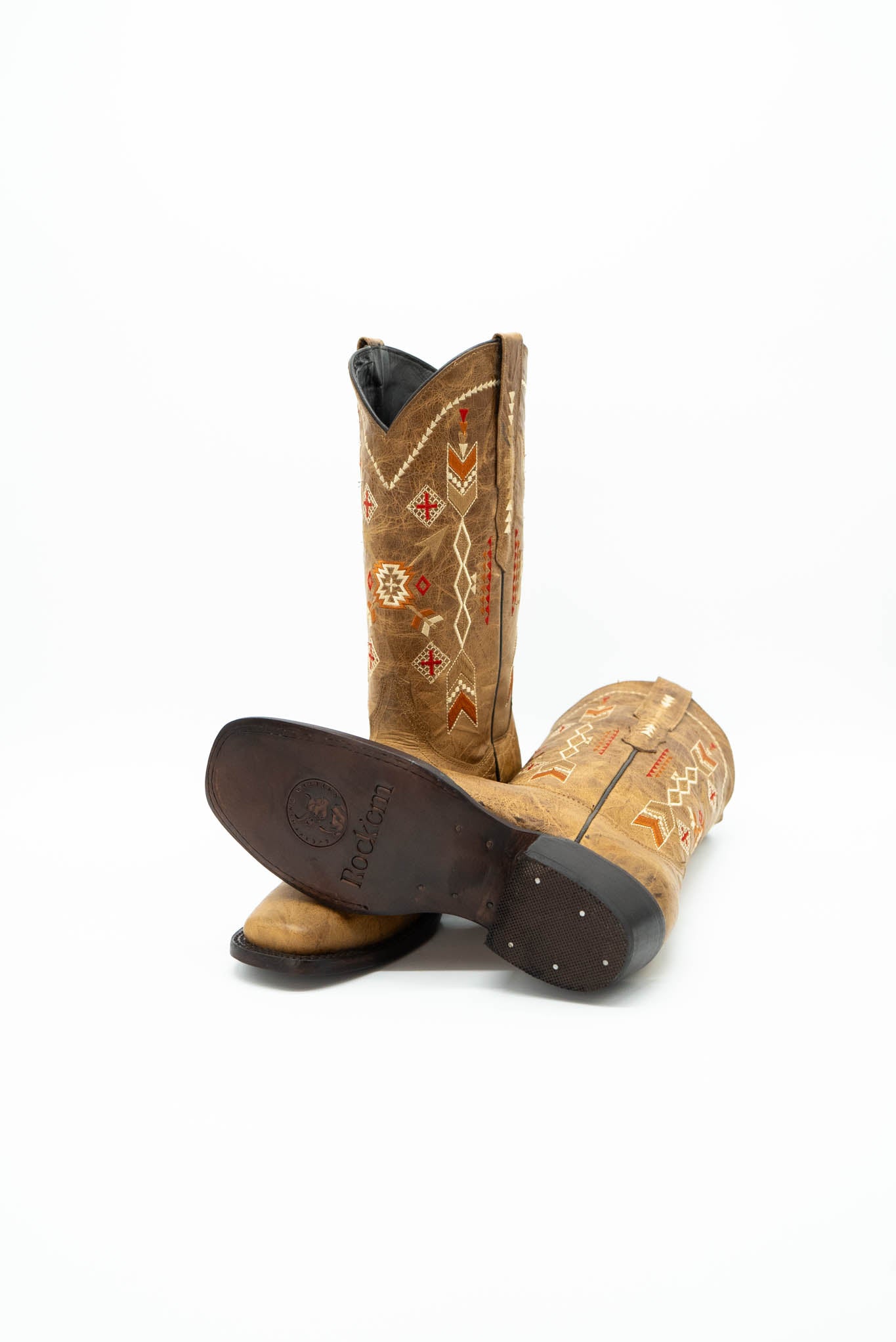Rustic Brown Azteck Frontier Cowgirl Boot