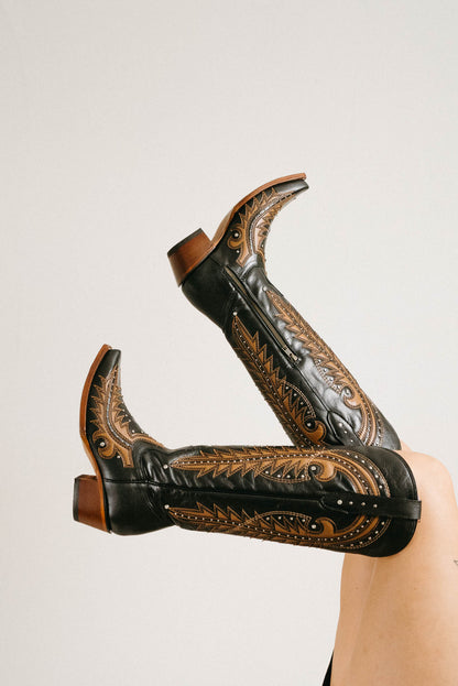 Nicole Tall Cowhide B/Texas Cowgirl Boot