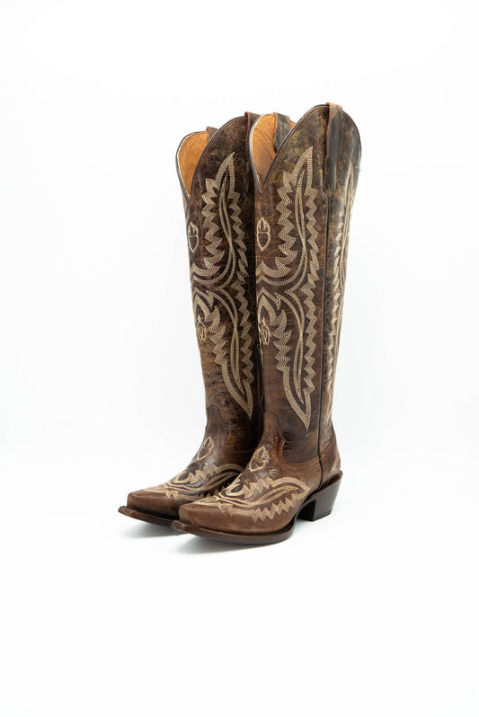 Valencia Brigith Tall Point Toe Cowgirl Boot