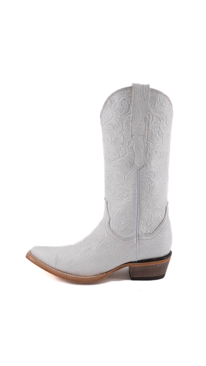 Cincelado Blanco Snip Toe Cowgirl Boot