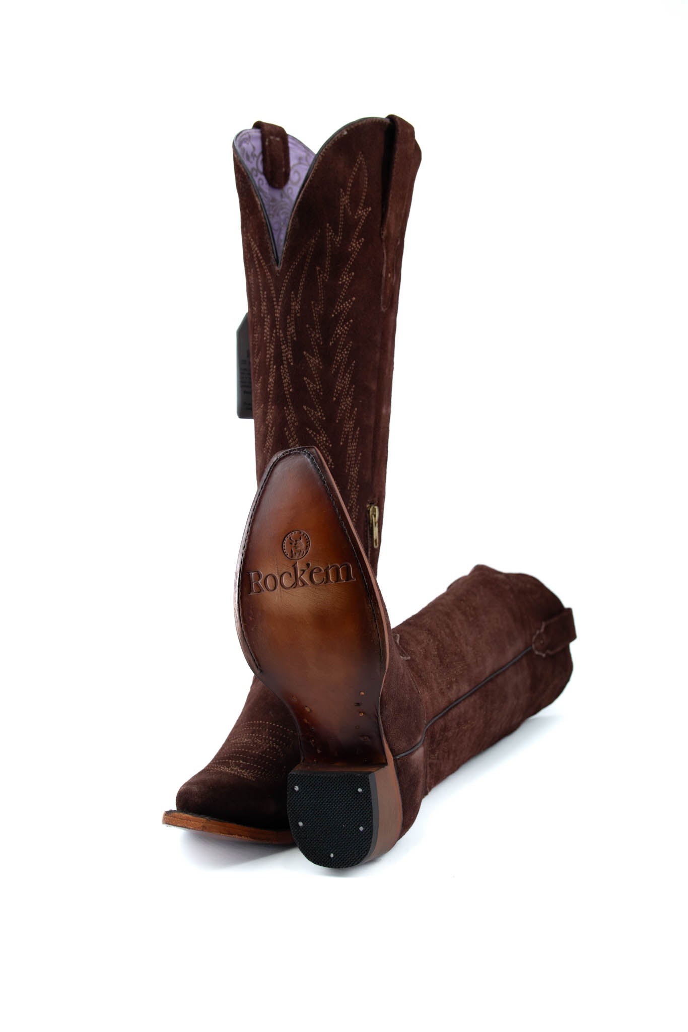 The Georgina Gamuza Nude Tall Cowgirl Boot