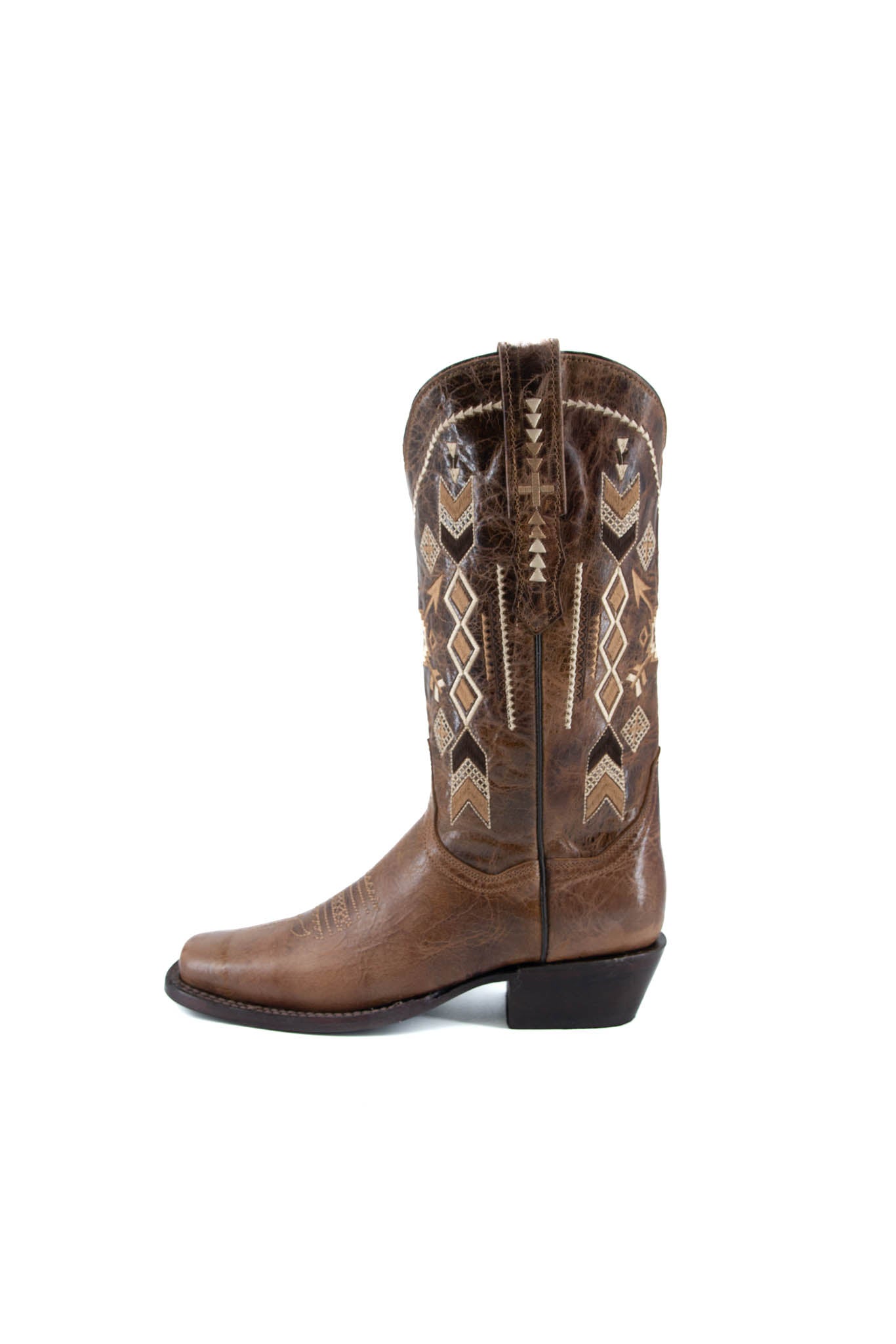 Rustic Brown Azteck Frontier Cowgirl Boot