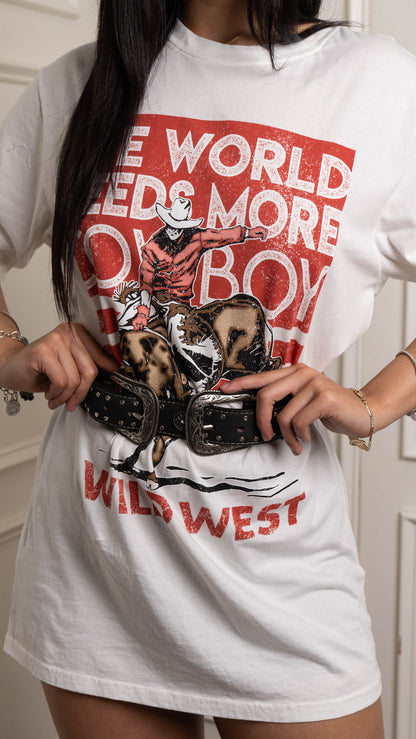 Cowboy Wild West Oversize Graphic T-Shirt JJ