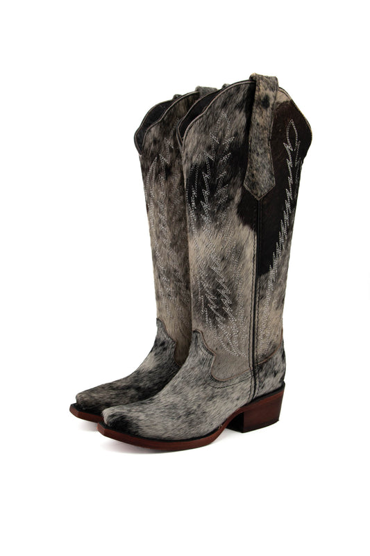 Nicole Pelo Pecoso B/Texas Cowhide Tall Cowgirl Boot Size 5 Box 1L **AS SEEN ON IMAGE**