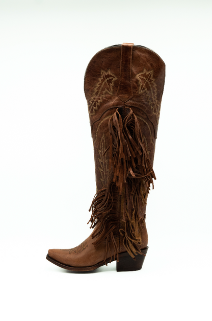 Alexa Shedron XL C/ Barbas Est. Otono Wide Calf Friendly Cowgirl Boot