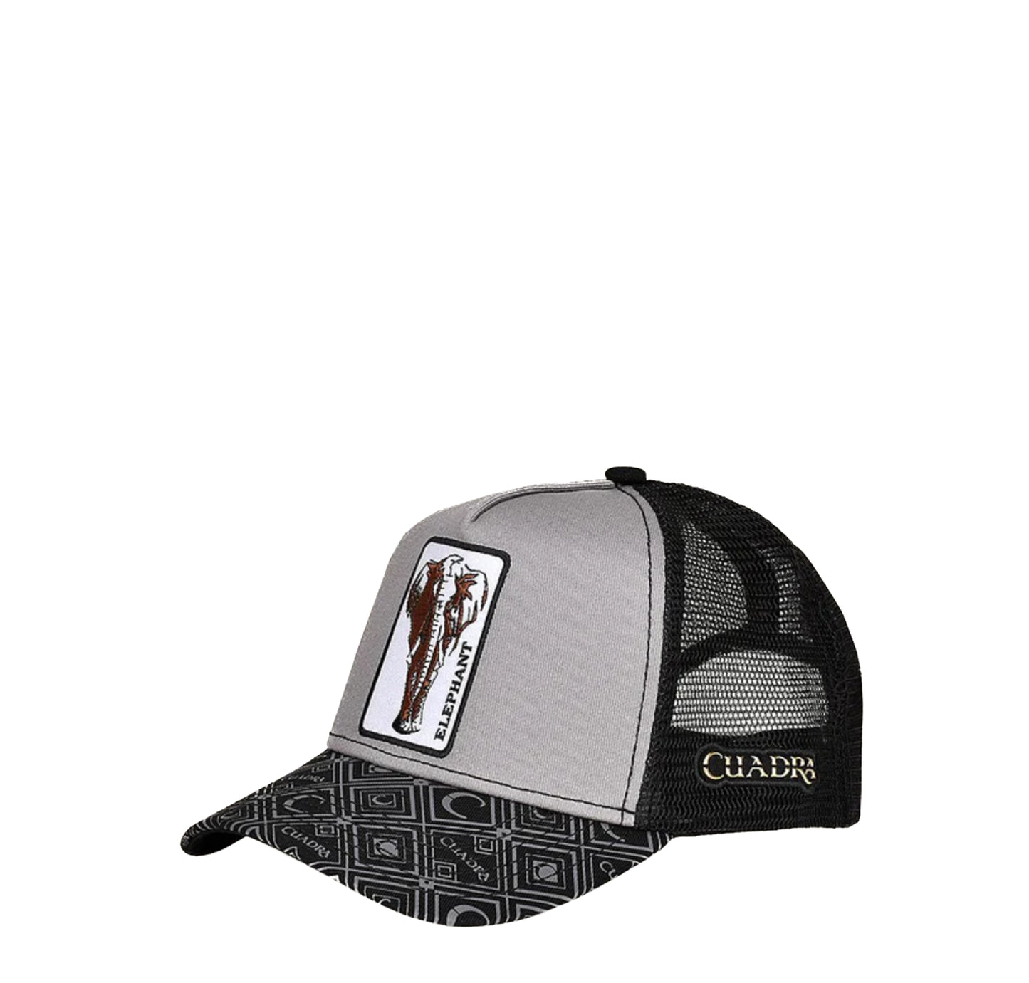 CUADRA Black Cap with Embroidery Elephant Patch