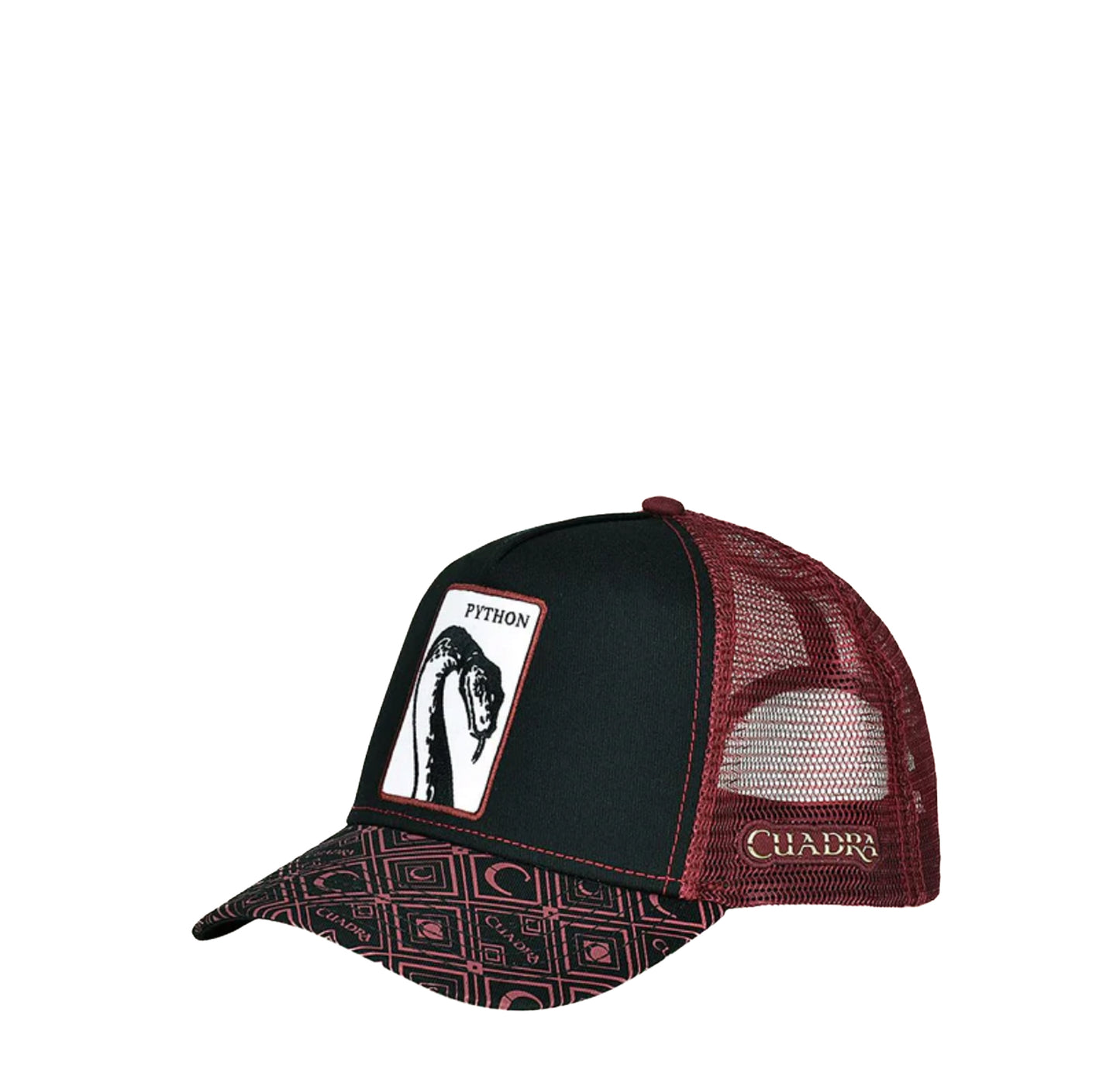 CUADRA Red Cap with Embroidery Python Patch