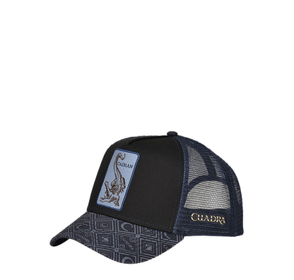 CUADRA Blue Cap with Embroidery Alligator Patch
