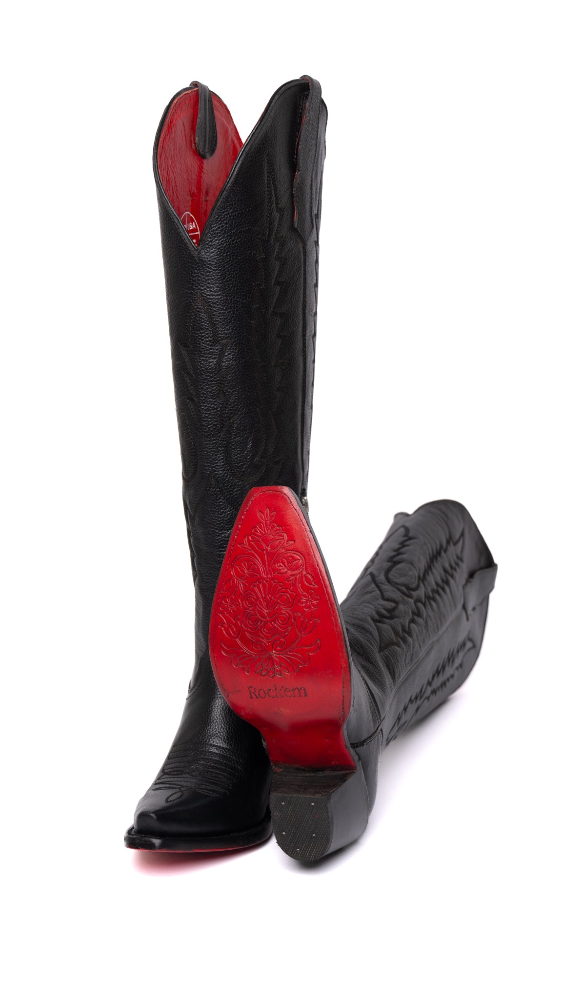 Regina Tall Red Bottom Cowgirl Boot