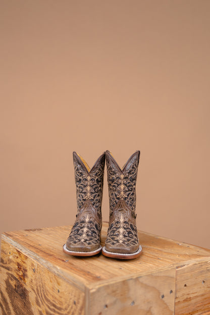 Little Flora Square Cowgirl Boot