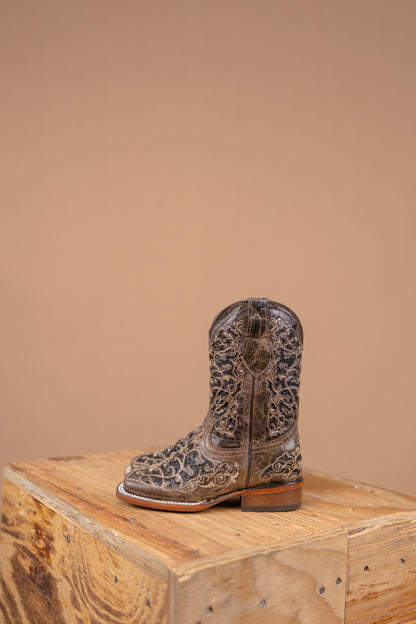 Little Flora Square Cowgirl Boot