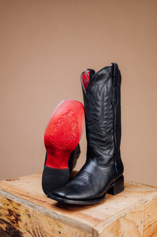Ruby Ebano Red Sole Square Toe Cowgirl Boot